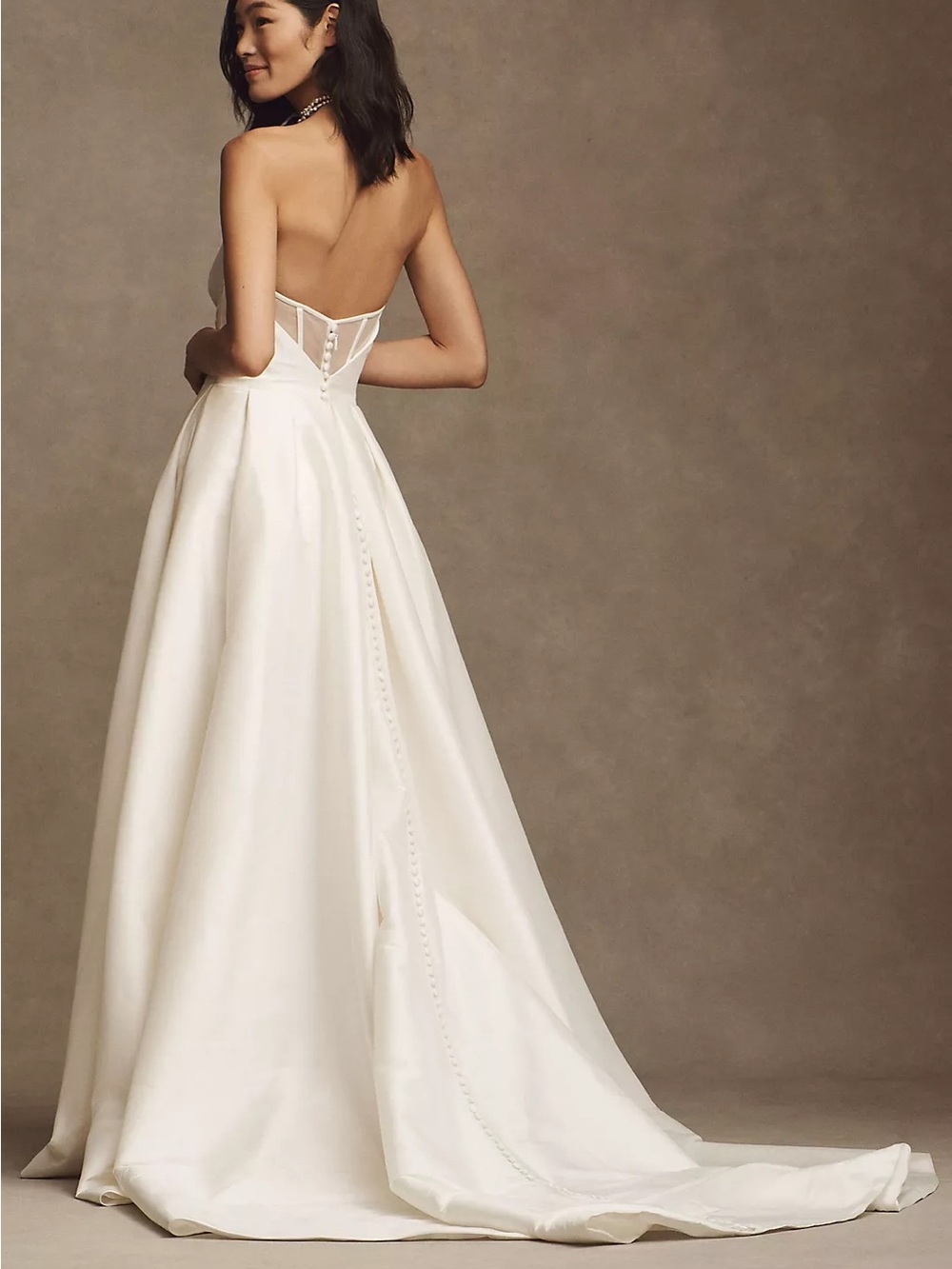 Jenny Yoo Preston Strapless Ball-Skirt Taffeta Wedding Gown